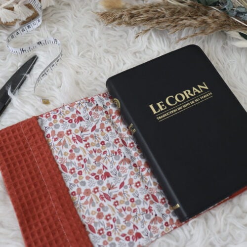 Protège coran Nid d’abeille terracotta