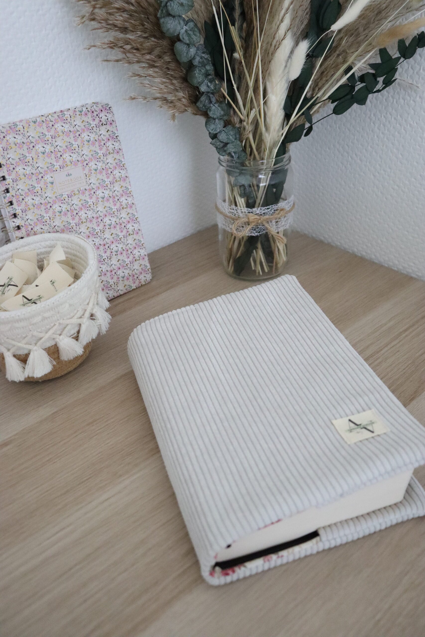 Protège coran Velours côtelé beige – Image 2