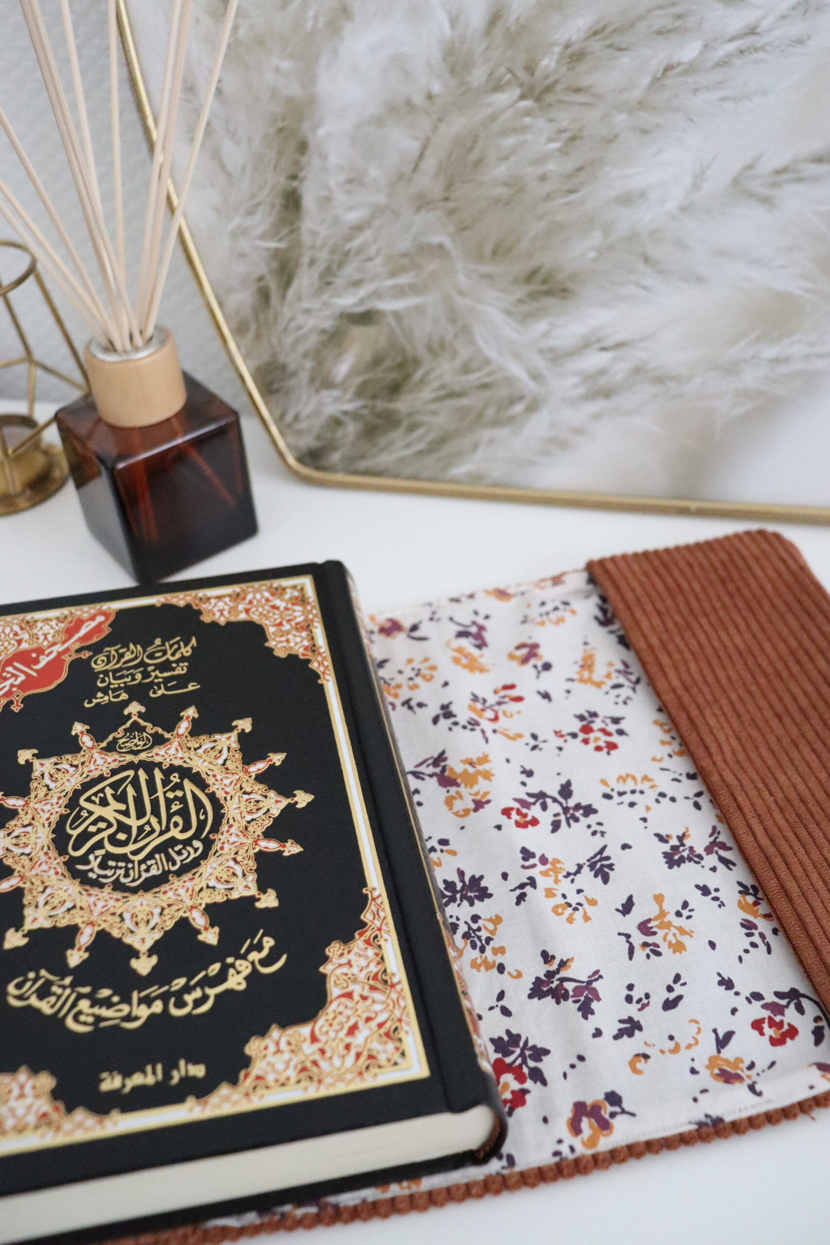 Protège coran Velours côtelé rouille – Image 3