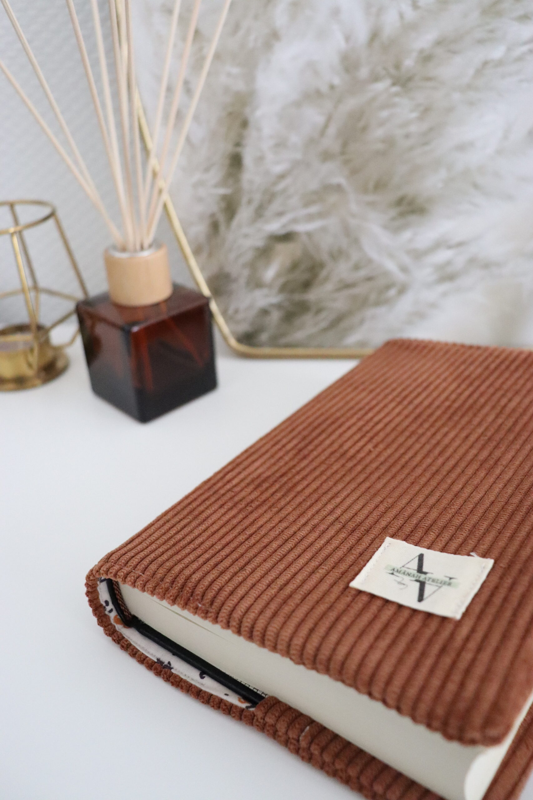 Protège coran Velours côtelé rouille – Image 4