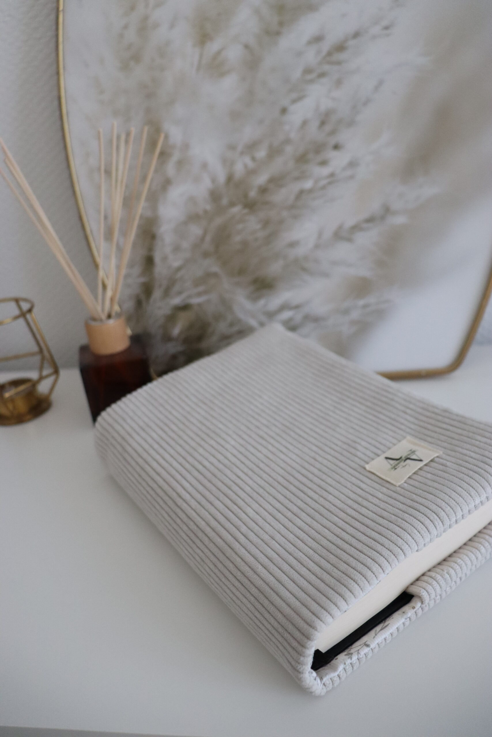 Protège coran Velours côtelé beige – Image 4