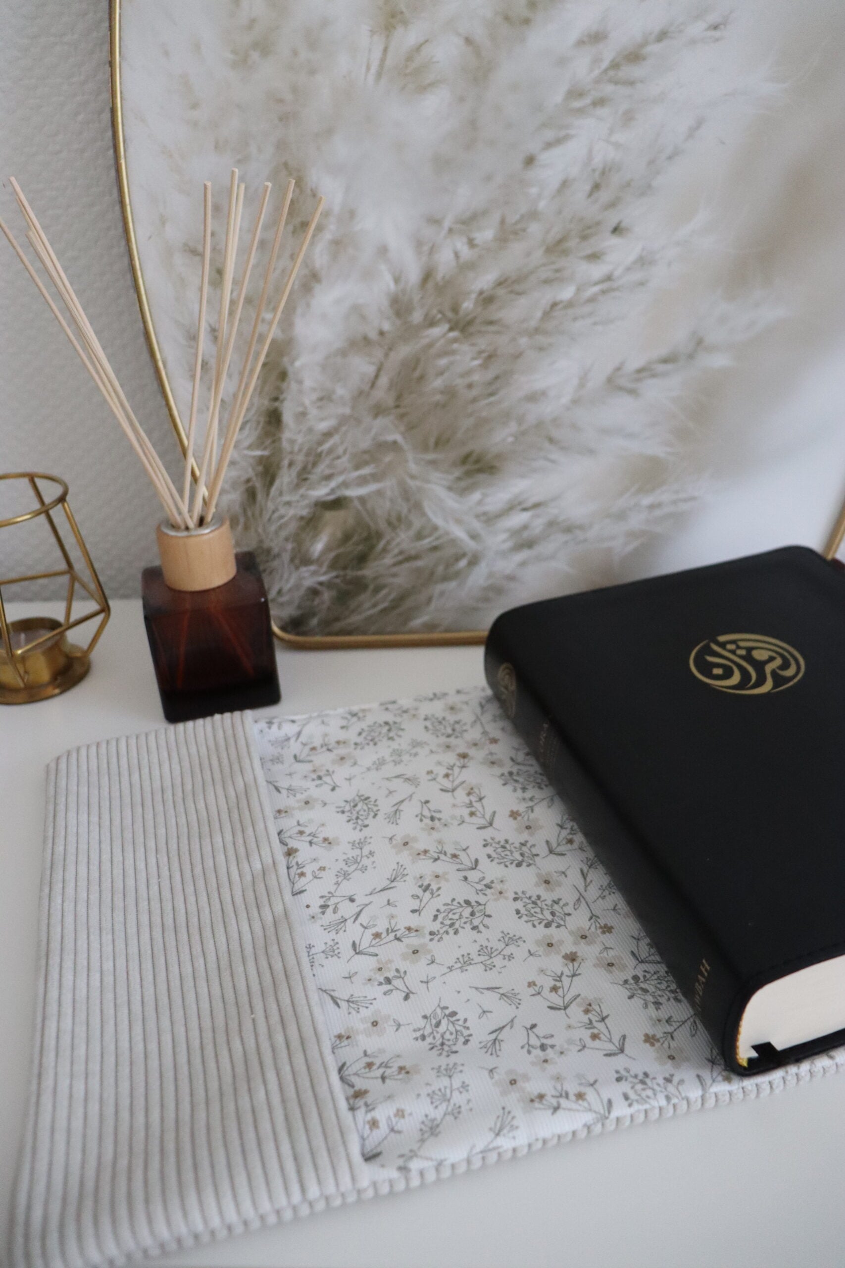 Protège coran Velours côtelé beige – Image 3