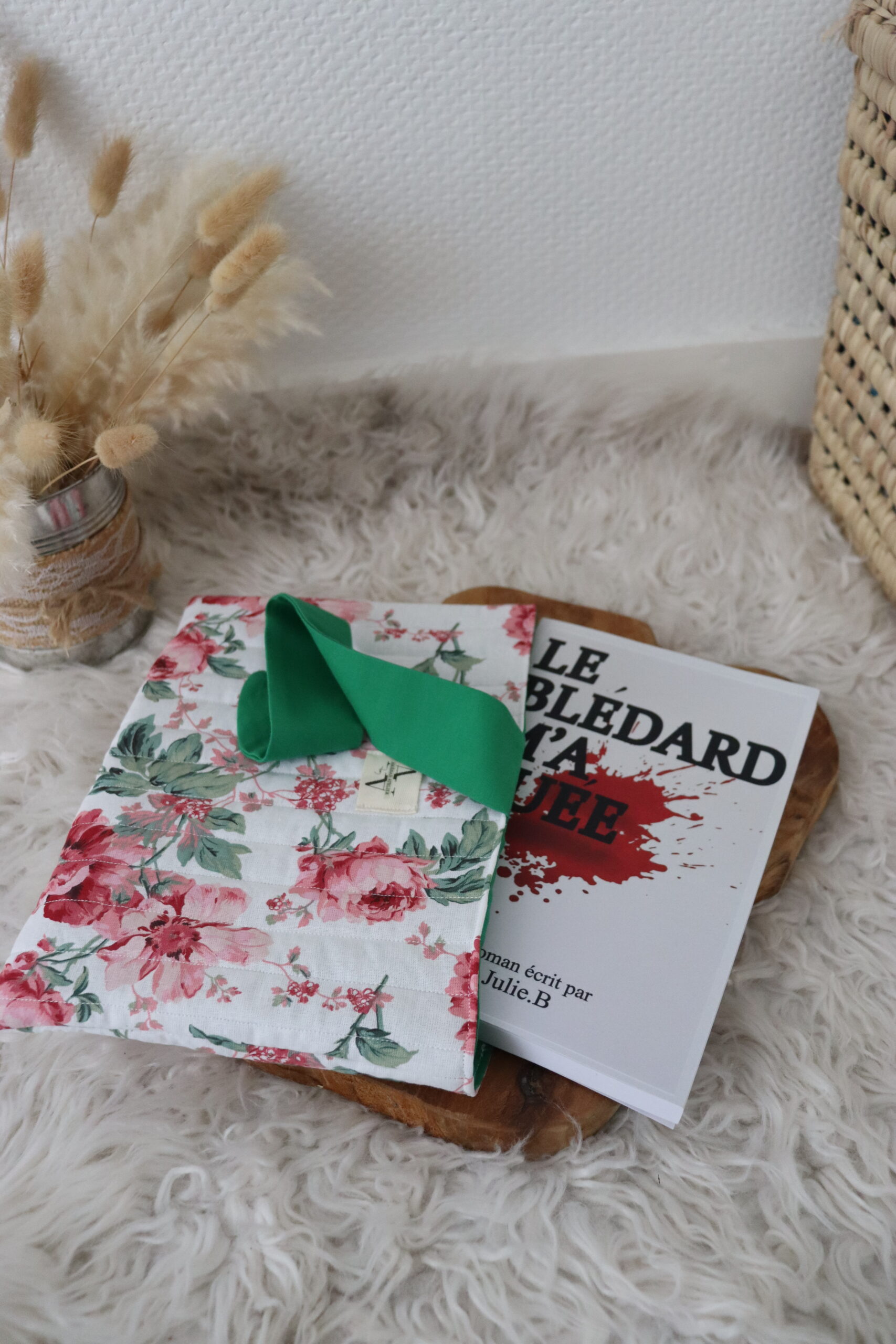 Pochette artisanale fleurie fait main – Image 3