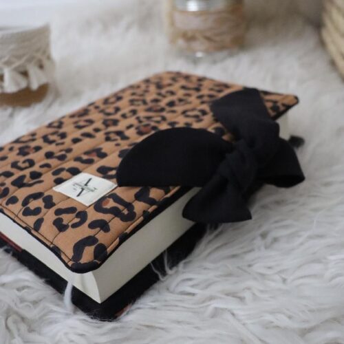 Protège Coran avec liens à nouer « Léopard »