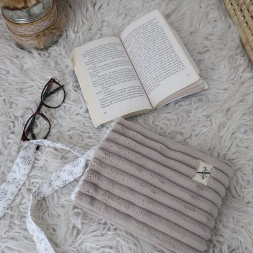 Pochette « Cocon » velours très larges côtes beige